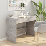 Desk Concrete Grey 101x50x76.5 cm Engineered Wood - Side View
