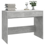 Desk Concrete Grey 101x50x76.5 cm Engineered Wood - Top-Down View