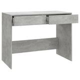 Desk Concrete Grey 101x50x76.5 cm Engineered Wood - Close-Up Angle