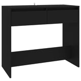 Console Table Black 89x41x76.5 cm Engineered Wood - Front View