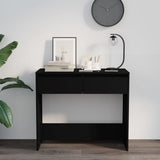 Console Table Black 89x41x76.5 cm Engineered Wood - Side View