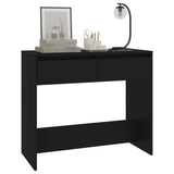 Console Table Black 89x41x76.5 cm Engineered Wood - Top-Down View