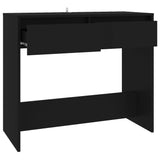 Console Table Black 89x41x76.5 cm Engineered Wood - Close-Up Angle