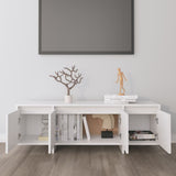 TV Cabinet White 120x30x40.5 cm Engineered Wood - Side View