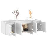 TV Cabinet White 120x30x40.5 cm Engineered Wood - 45-Degree Angle