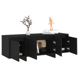 TV Cabinet Black 120x30x40.5 cm Engineered Wood - 45-Degree Angle