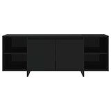 TV Cabinet Black 130x35x50 cm Engineered Wood - 45-Degree Angle