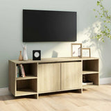 TV Cabinet Sonoma Oak 130x35x50 cm Engineered Wood - Side View
