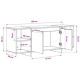 TV Cabinet Sonoma Oak 130x35x50 cm Engineered Wood