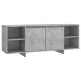TV Cabinet Concrete Grey 130x35x50 cm Engineered Wood - Front View