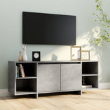 TV Cabinet Concrete Grey 130x35x50 cm Engineered Wood - Side View