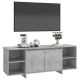 TV Cabinet Concrete Grey 130x35x50 cm Engineered Wood - Top-Down View