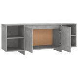 TV Cabinet Concrete Grey 130x35x50 cm Engineered Wood - Rear View