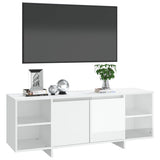 TV Cabinet High Gloss White 130x35x50 cm Engineered Wood
