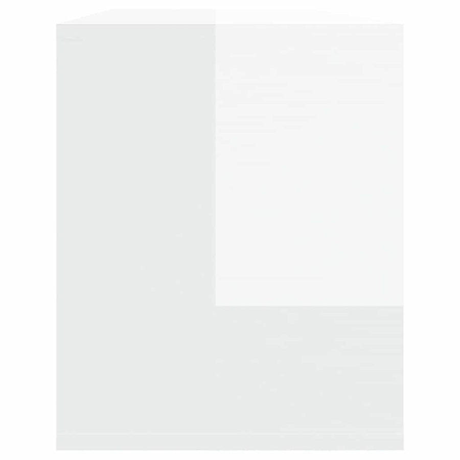 TV Cabinet High Gloss White 130x35x50 cm Engineered Wood