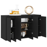 Sideboard Black 120x41x75 cm Engineered Wood - Side View