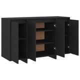 Sideboard Black 120x41x75 cm Engineered Wood - Close-Up Angle