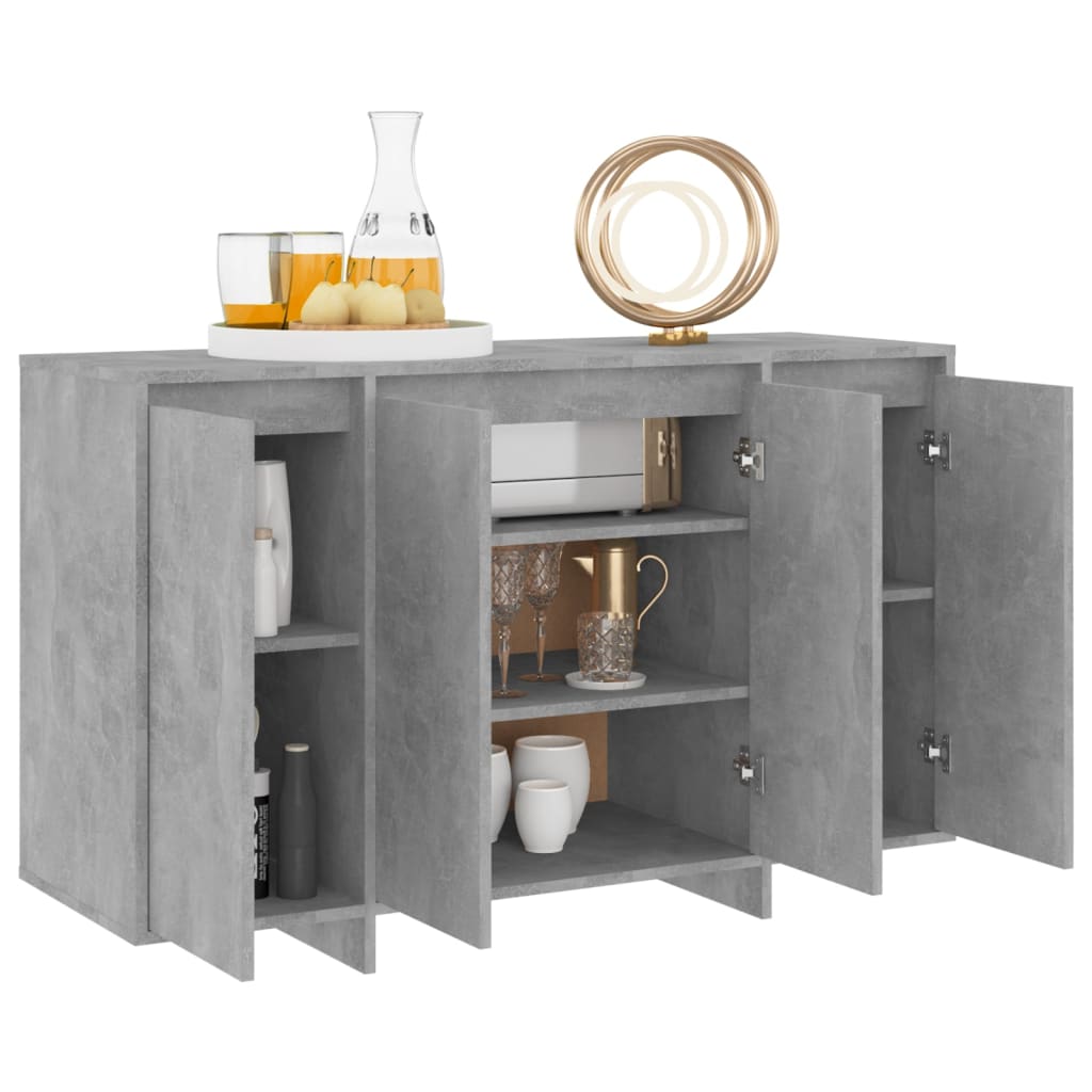 Sideboard Concrete Grey 120x41x75 cm Engineered Wood