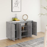 Sideboard Concrete Grey 120x41x75 cm Engineered Wood - Top-Down View