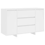 Sideboard with 3 Drawers White 120x41x75 cm Engineered Wood