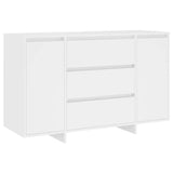 Sideboard with 3 Drawers White 120x41x75 cm Engineered Wood - Front View