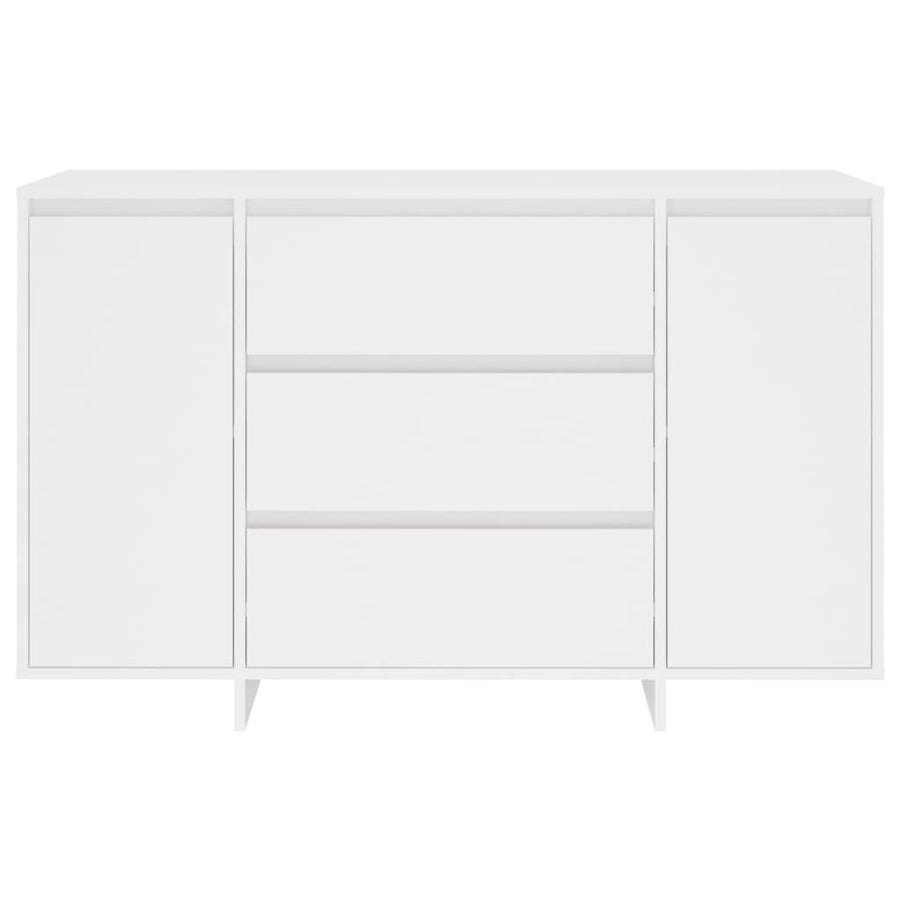 Sideboard with 3 Drawers White 120x41x75 cm Engineered Wood
