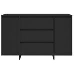 Sideboard with 3 Drawers Black 120x41x75 cm Engineered Wood
