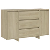Sideboard with 3 Drawers Sonoma Oak 120x41x75 cm Engineered Wood - Front View