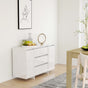 Sideboard with 3 Drawers High Gloss White 120x41x75 cm