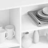 Sideboard White 120x30x75 cm Engineered Wood - Side View