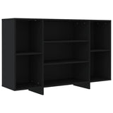 Sideboard Black 120x30x75 cm Engineered Wood - Front View
