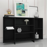 Sideboard Black 120x30x75 cm Engineered Wood - Top-Down View