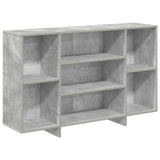 Sideboard Concrete Grey 120x30x75 cm Engineered Wood - Front View