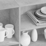 Sideboard Concrete Grey 120x30x75 cm Engineered Wood - Side View