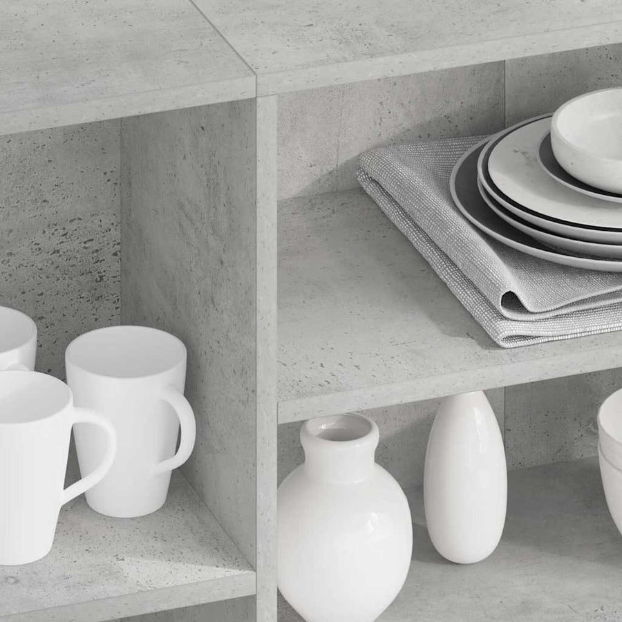 Sideboard Concrete Grey 120x30x75 cm Engineered Wood