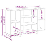 Sideboard Concrete Grey 120x30x75 cm Engineered Wood - Extra Image