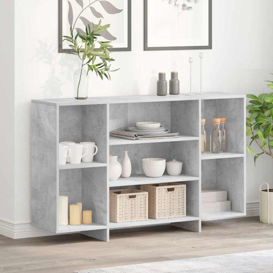 Sideboard Concrete Grey 120x30x75 cm Engineered Wood