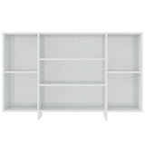 Sideboard High Gloss White 120x30x75 cm Engineered Wood - 45-Degree Angle