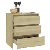 Sideboard Sonoma Oak 70x41x75 cm Engineered Wood - Rear View