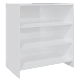 Sideboard High Gloss White 70x40.5x75 cm Engineered Wood