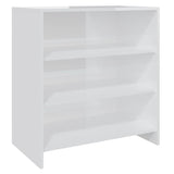 Sideboard High Gloss White 70x40.5x75 cm Engineered Wood - Front View