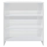 Sideboard High Gloss White 70x40.5x75 cm Engineered Wood - 45-Degree Angle