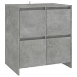 Sideboard Concrete Grey 70x41x75 cm Engineered Wood - Front View