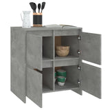 Sideboard Concrete Grey 70x41x75 cm Engineered Wood - Rear View