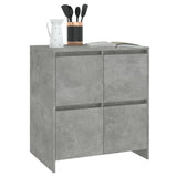 Sideboard Concrete Grey 70x41x75 cm Engineered Wood - Close-Up Angle