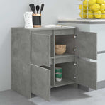 Sideboard Concrete Grey 70x41x75 cm Engineered Wood