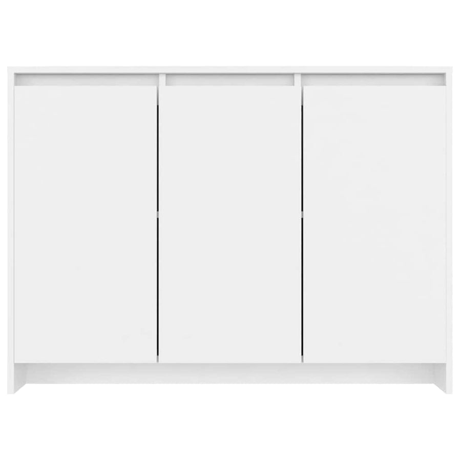 Sideboard White 102x33x75 cm Engineered Wood
