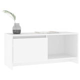 TV Cabinet White 90x35x40 cm Engineered Wood - Close-Up Angle