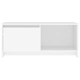 TV Cabinet White 90x35x40 cm Engineered Wood - Top-Down View