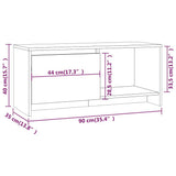 TV Cabinet White 90x35x40 cm Engineered Wood